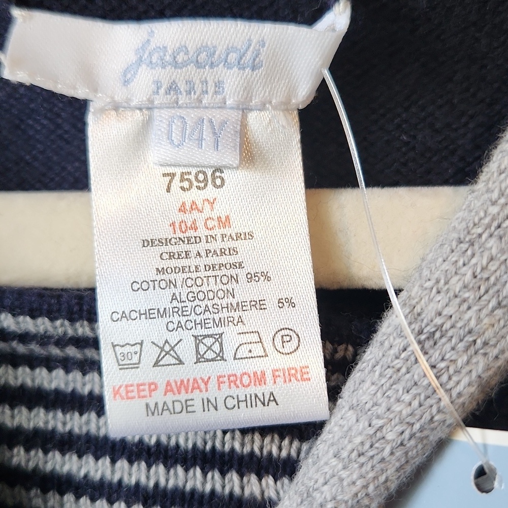 Jacadi Paris Navy & Grey Dress - Picture 10 of 11